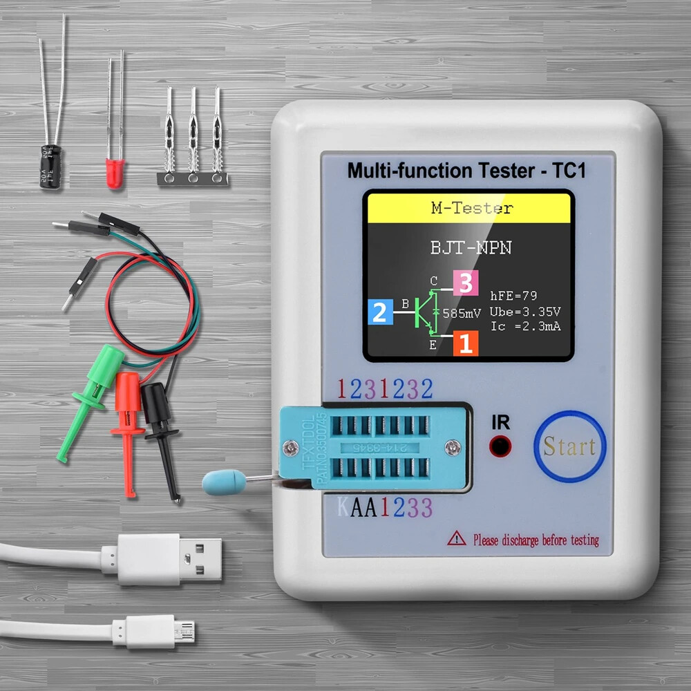 1.8" LCD Display Multi-meter Transistor Tester Diode Triode Capacitor Resistor