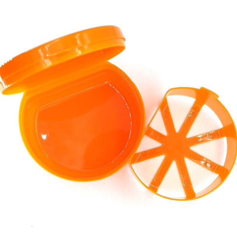 Dental Denture Storage Box False Teeth Case Container Mouthguard Container Blue