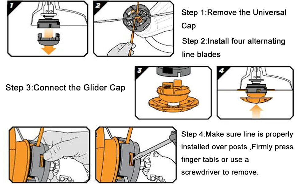 Weed Eater Blade Refills,Yellow & Green,60 Combo Pack -Replace Your Trimmer Line
