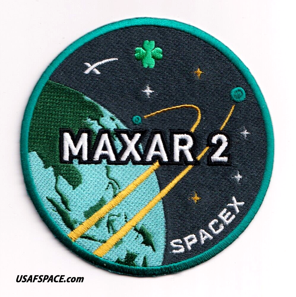 Authentic SPACEX MAXAR 2- FALCON 9 Launch- SATELLITE Mission PATCH