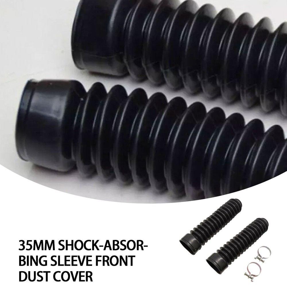 2PCS 35mm Motorcycle Fork Rubber Gaiter Boots Front Fork Shock Absorber CoverEU0