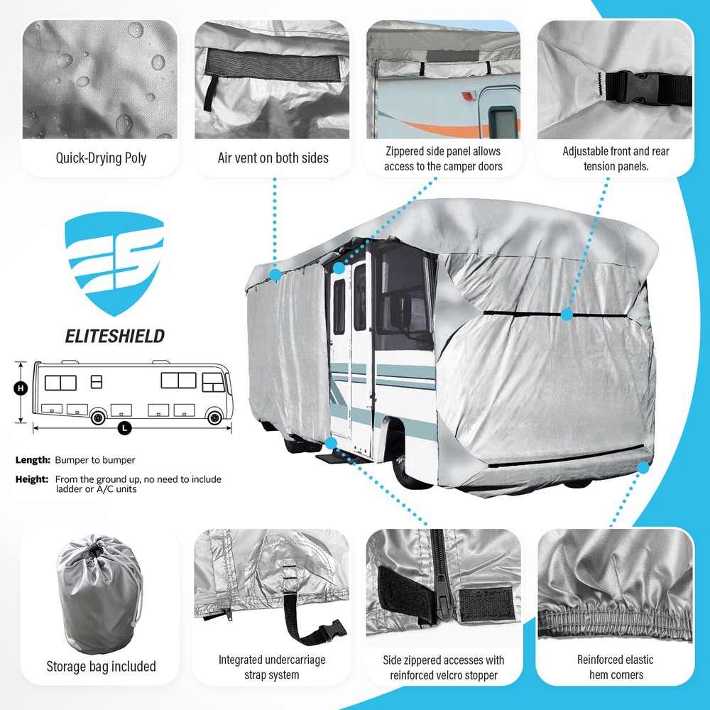 Ultimate Class A RV Cover Fits 38' 39' 40'L Motorhome Extra Tall(140")