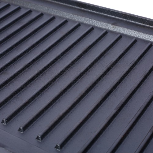 Pre-Seasoned Cast Iron Reversible Rectangular Grill/Griddle, Black,20inch x 10in