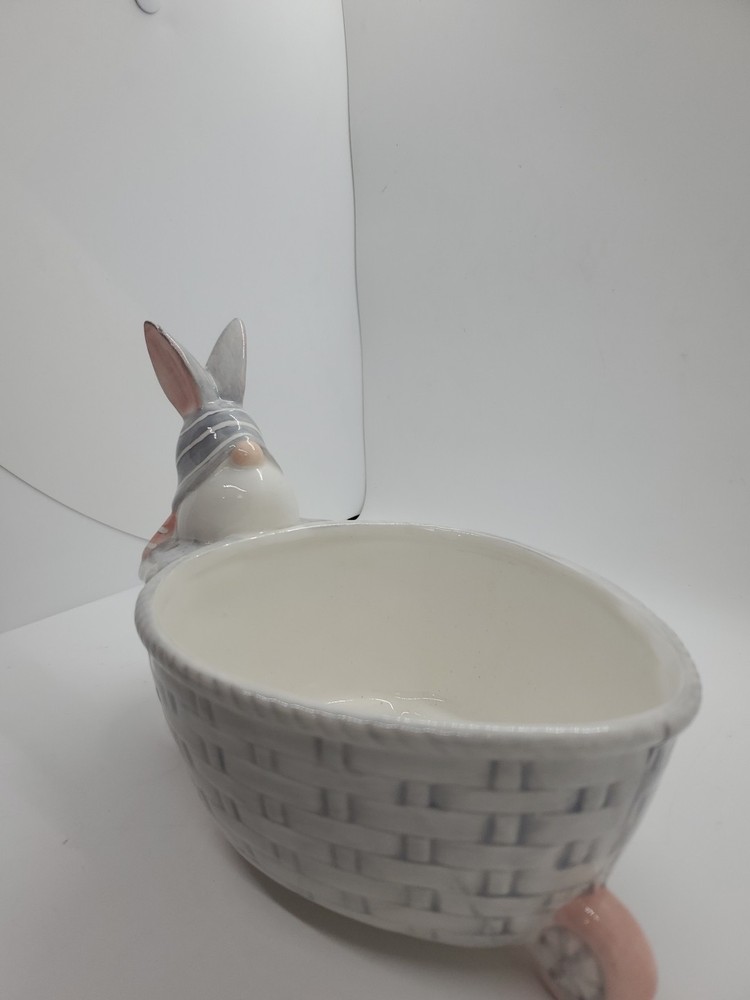 Gnome Easter Egg Candy Dish Candy Bowl Ceramic Easter Egg