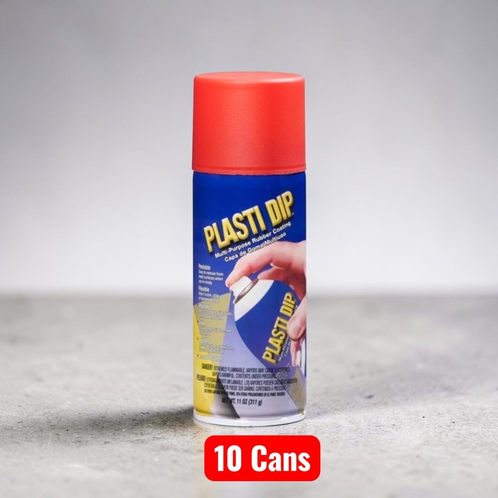 10 Cans  PERFORMIX PLASTI DIP 11201-6 RED 11OZ RUBBER HANDLE SPRAY COATING