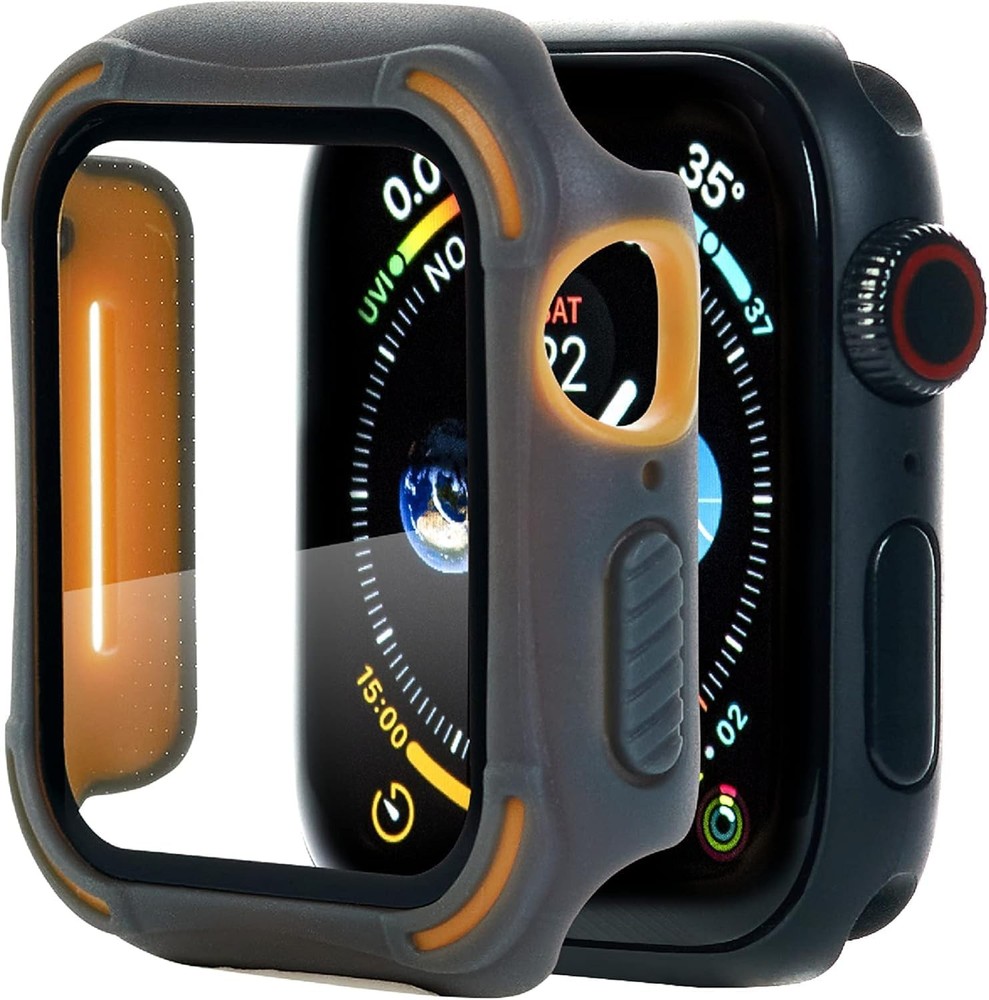 Tempered Glass Screen Protector for Apple Watch 40mm Full Coverage Bumper Case