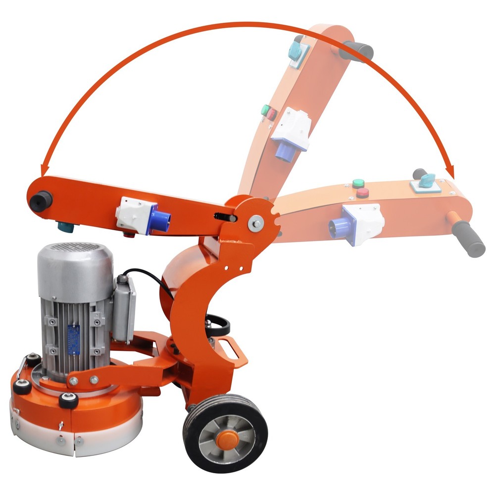 220V Floor Grinder&Trimmer Machine W/Foldable&Adjustable Arm for 12.99" Width