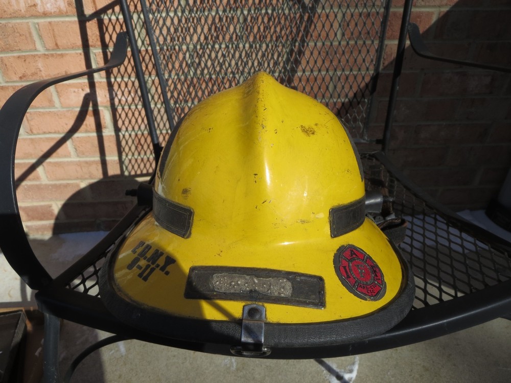 Used Yellow Fireman Helmit