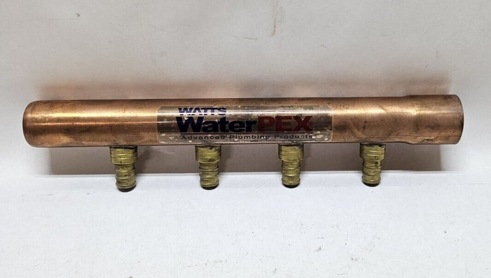 Watts LFWPCM1-M4-08 Copper Manifold Closed End x 1" Swedged End