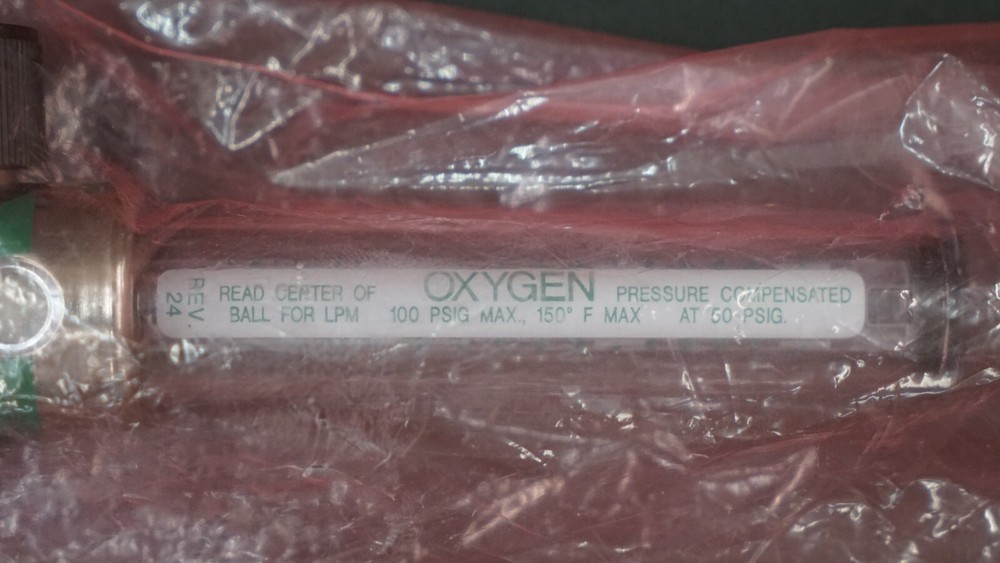Key Instruments Oxygen Flow Meter 0-15 LPM, 100 PSIG