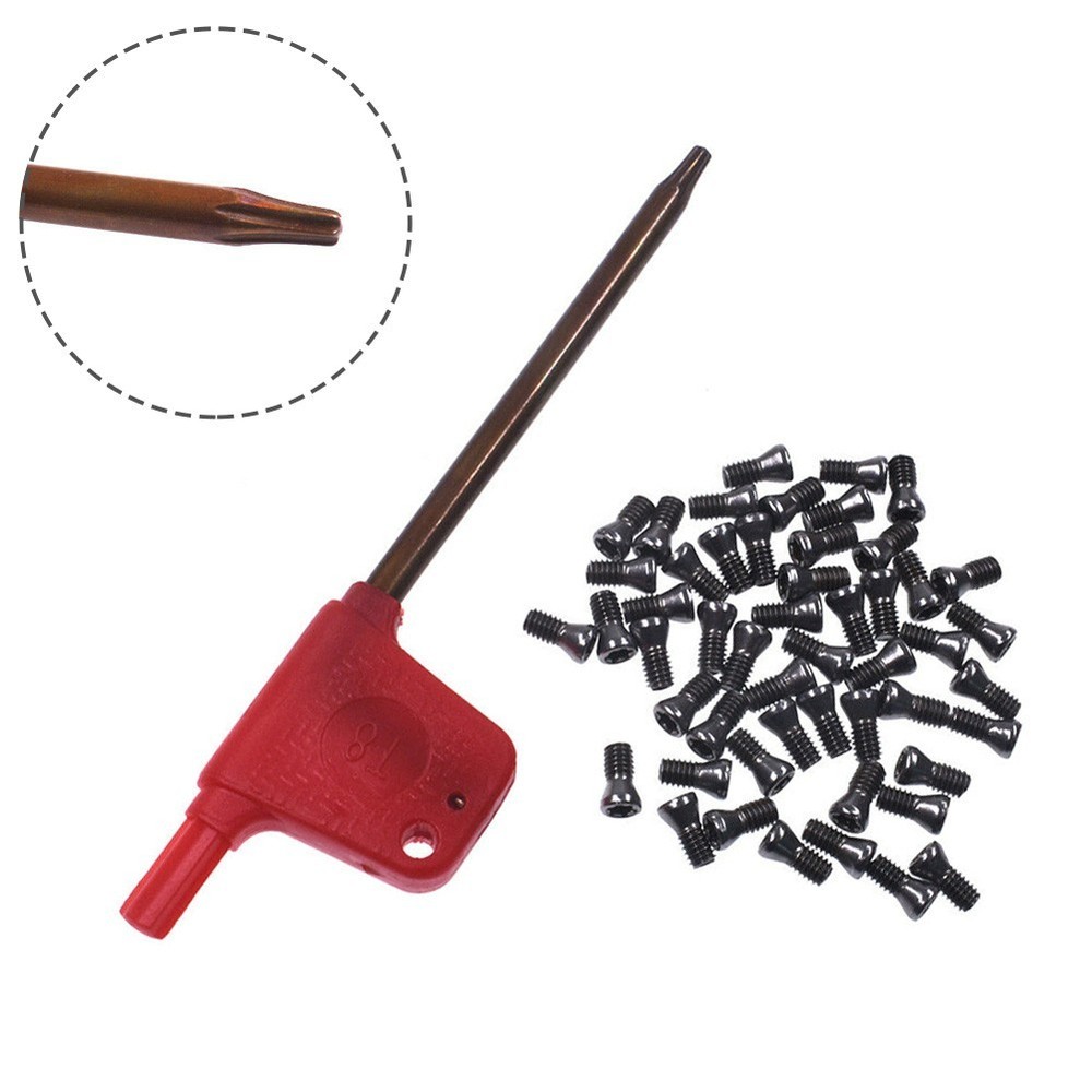 50pcs Steel Lathe Blade Carbide Inserts Hexagon Power Tool Socket Head