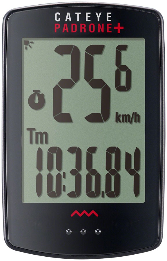 Cateye Padrone+ Wireless Speed and Distance Cycle Computer with Backlight &