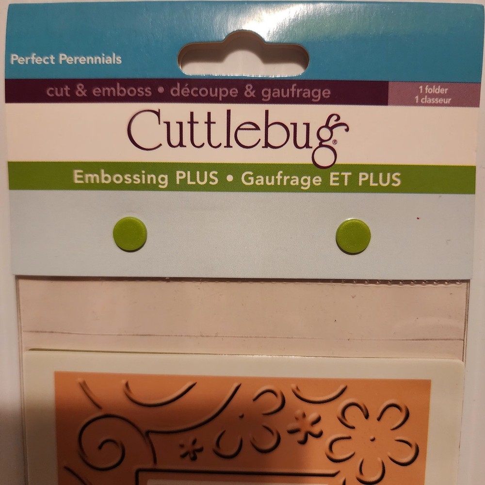 Cuttlebug Embossing Folder Embossing Plus Cut & Emboss PERFECT PERENNIALS