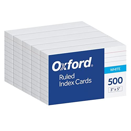 500 Pack Ruled Index Cards Lined Index Flashcards for School Learning Office