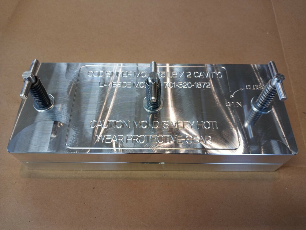 Cod Sinker / Deep Drop Weight Mold 5 LB ( 2 Cavity ) Aluminum CNC
