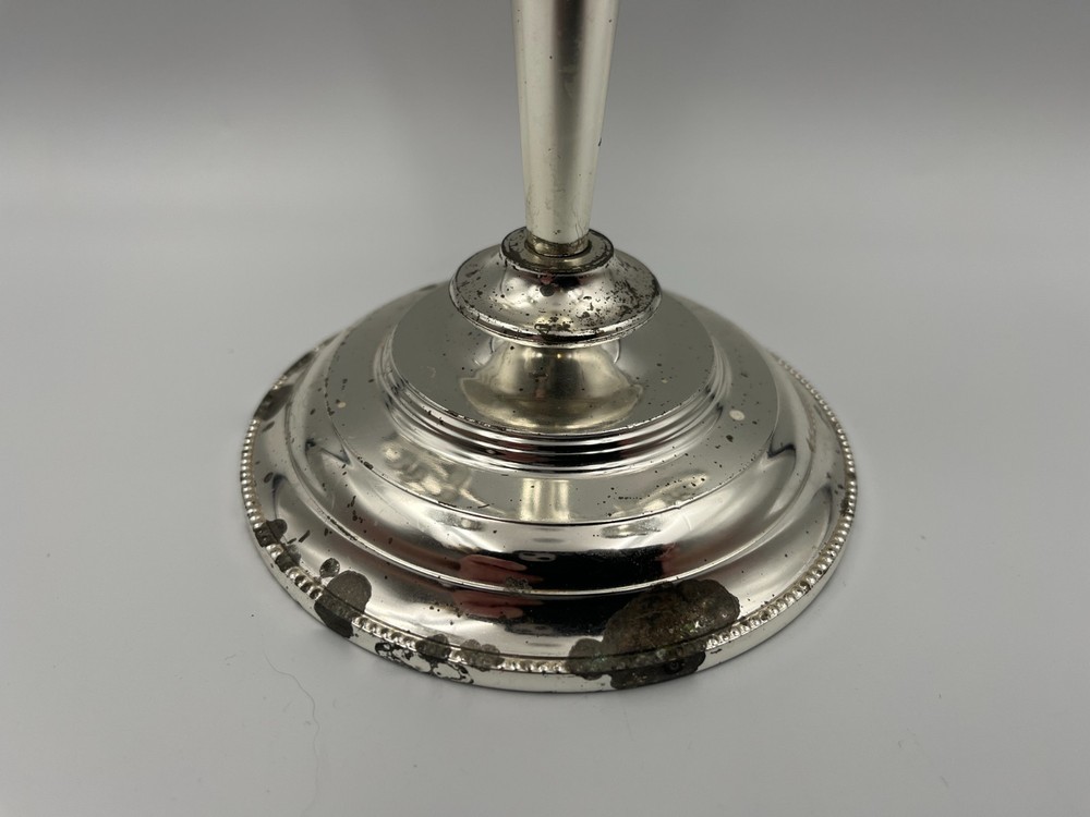 Vintage Silver Plated Candelabra, 23cm tall.