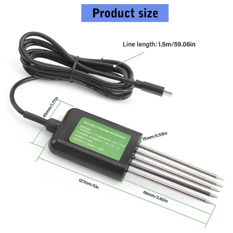 8 in 1 Multifunction Soil Acidity Meter with Nutrient Device Comfortable Handle