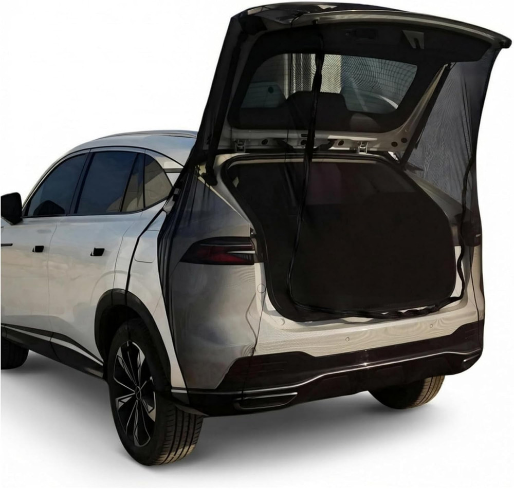 Car Camping Tailgate Mesh Screen for SUV, CUV, Mini Van, Tailgate Essentials Ven