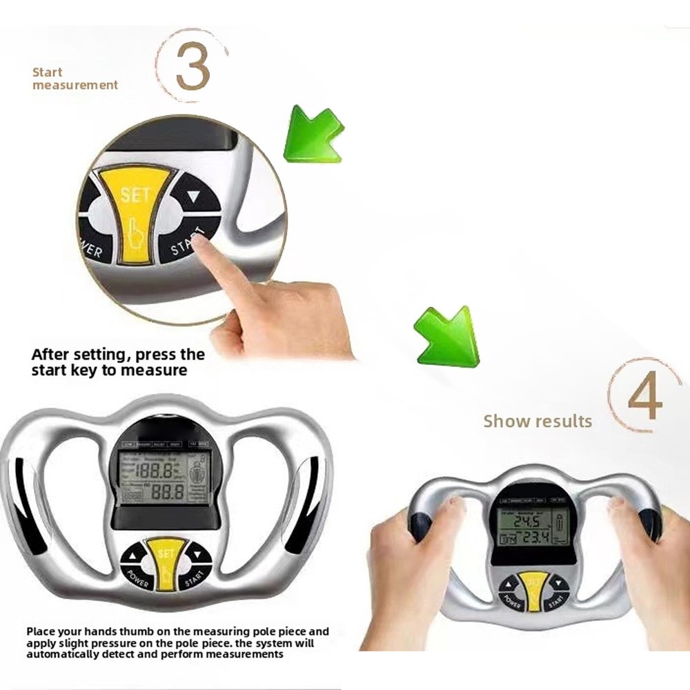 Body Fat Analyzer BMI Handheld Tester Electronic Measurement