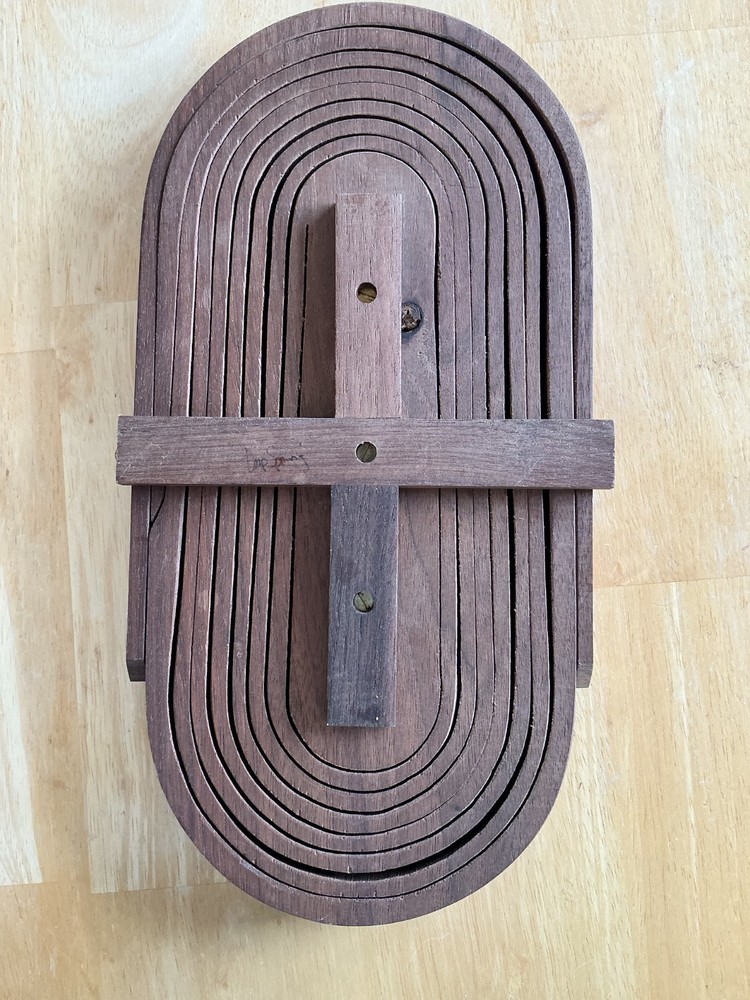 Deep Spring Collapsible Wooden Basket Signed