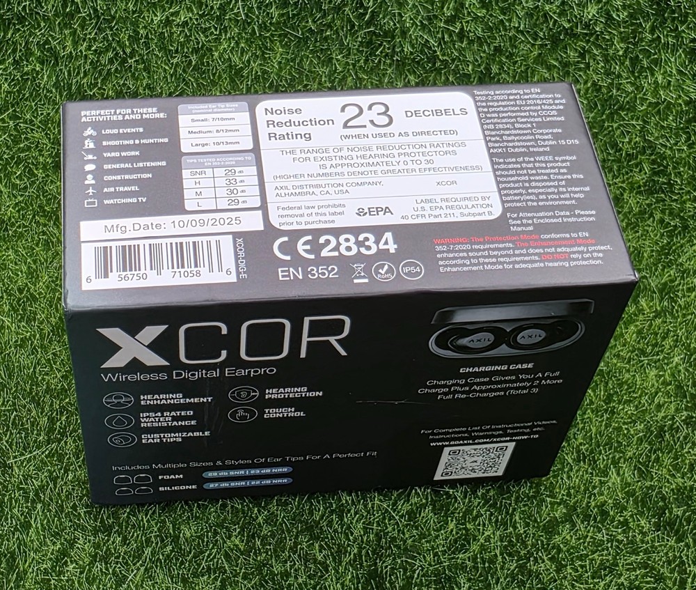 AXIL XCOR Digital Wireless Tactical Earbuds w/ Charging Case & w/ Touch Controls