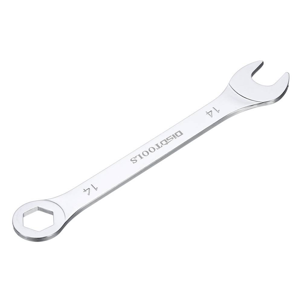 Thin Combination Wrench 14mm 6-Point Chrome Plated Steel Silver