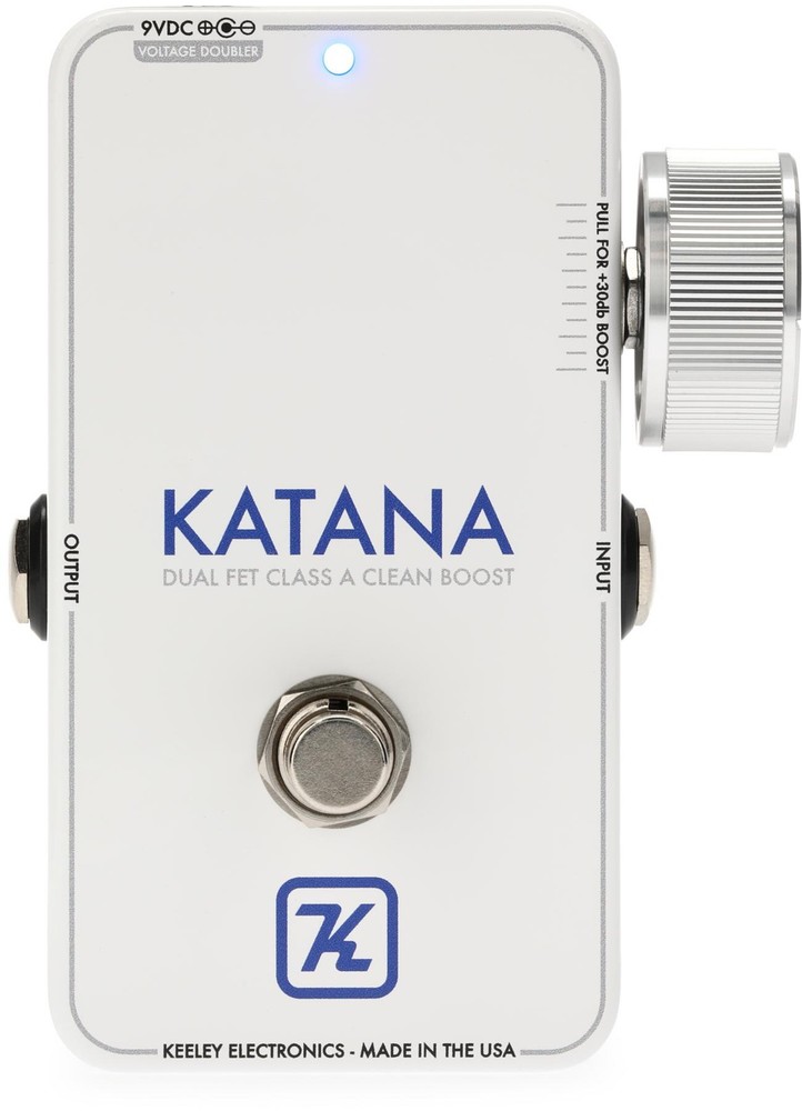 Keeley Katana Clean Boost Pedal - Throwback White (2-pack) Bundle