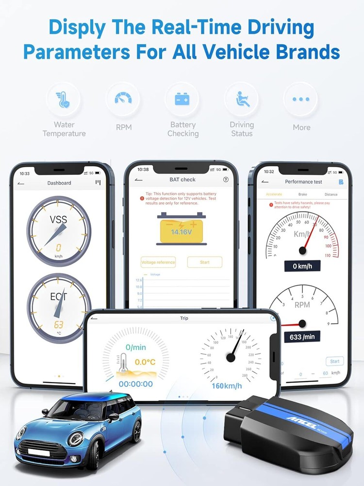 ANCEL BD300 OBD2 Scanner Bluetooth Fit for BMW All System Code Reader Diagnostic