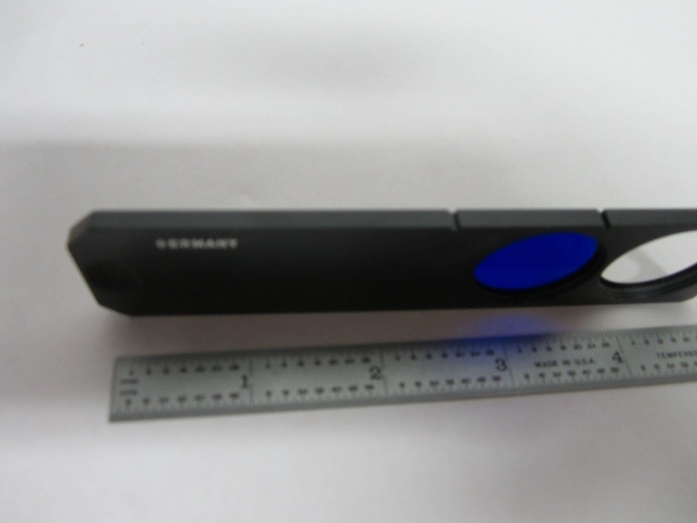 MICROSCOPE LEITZ GERMANY SLIDE FILTER BG12 DARK BLUE OPTICS #K9-04