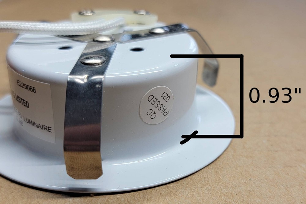 RV 3" Halogen Puck Light Glass Lens 12V Recessed Mount C311310 / F33-9121 NOS