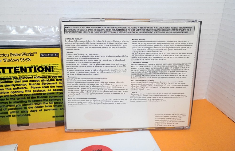 ☣️ Symantec Norton Utilities Version 2.0 SystemWorks PRO CD Software PC Tools