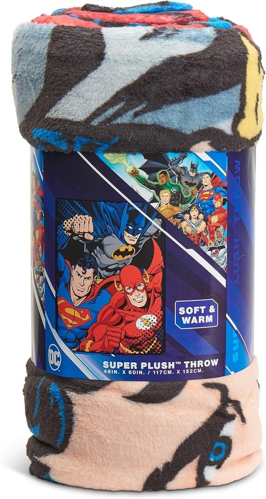 DC Comics Justice League Super Plush Soft Throw Blanket 46"x60"