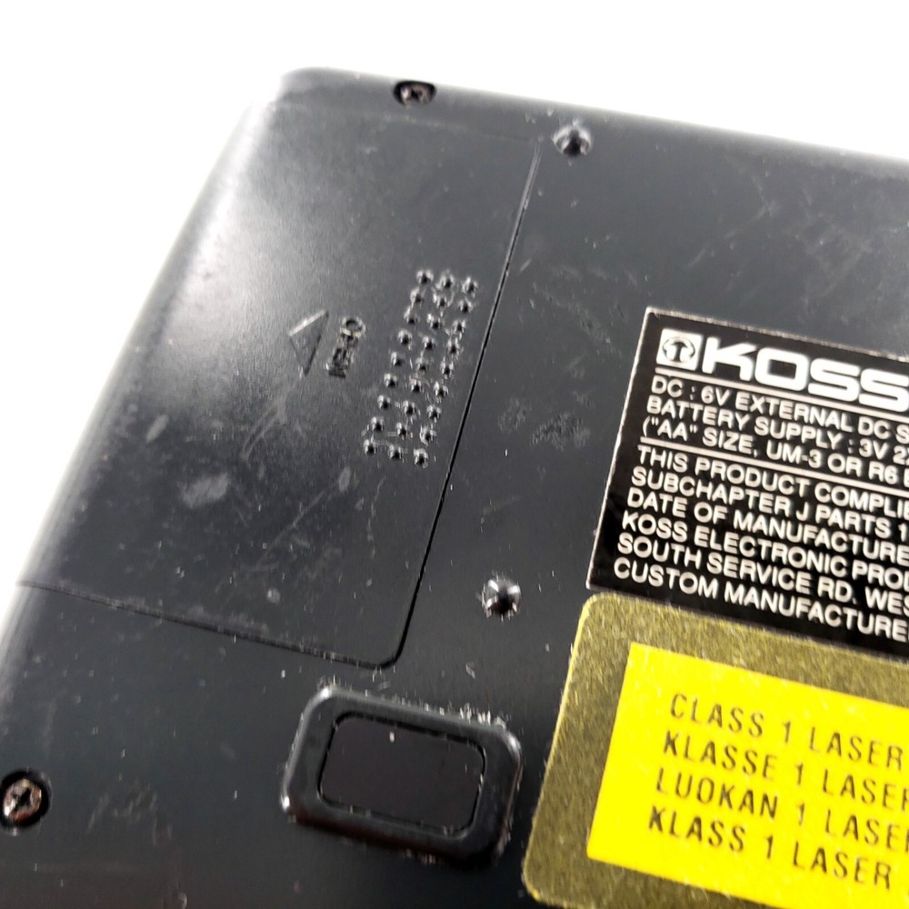 Koss CDP657 Portable CD Player 10 Second Anti-Skip DBBS Tested & Works **READ**