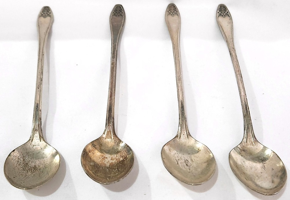 LADY DORIS PRINCESS 4 pieces ICED TEA SPOONS silverplate flatware silverware