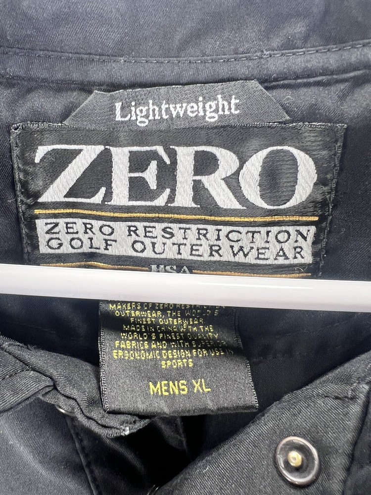 Zero Restriction Vest Mens XL Black Pullover Button Golf Lightweight Pockets