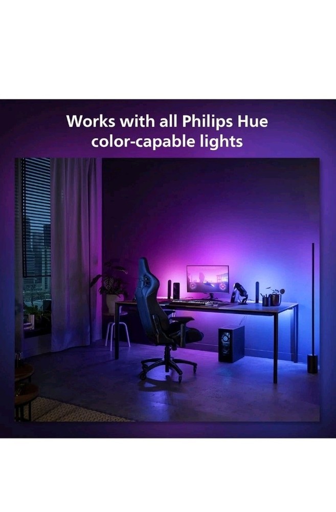 Philips - Hue Play Gradient Lightstrip for 24" to 27" PC - White