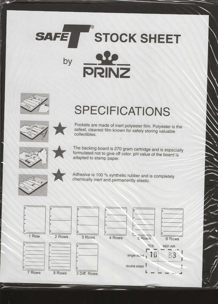 Safe-T Stock Pages - Single Sided - B3