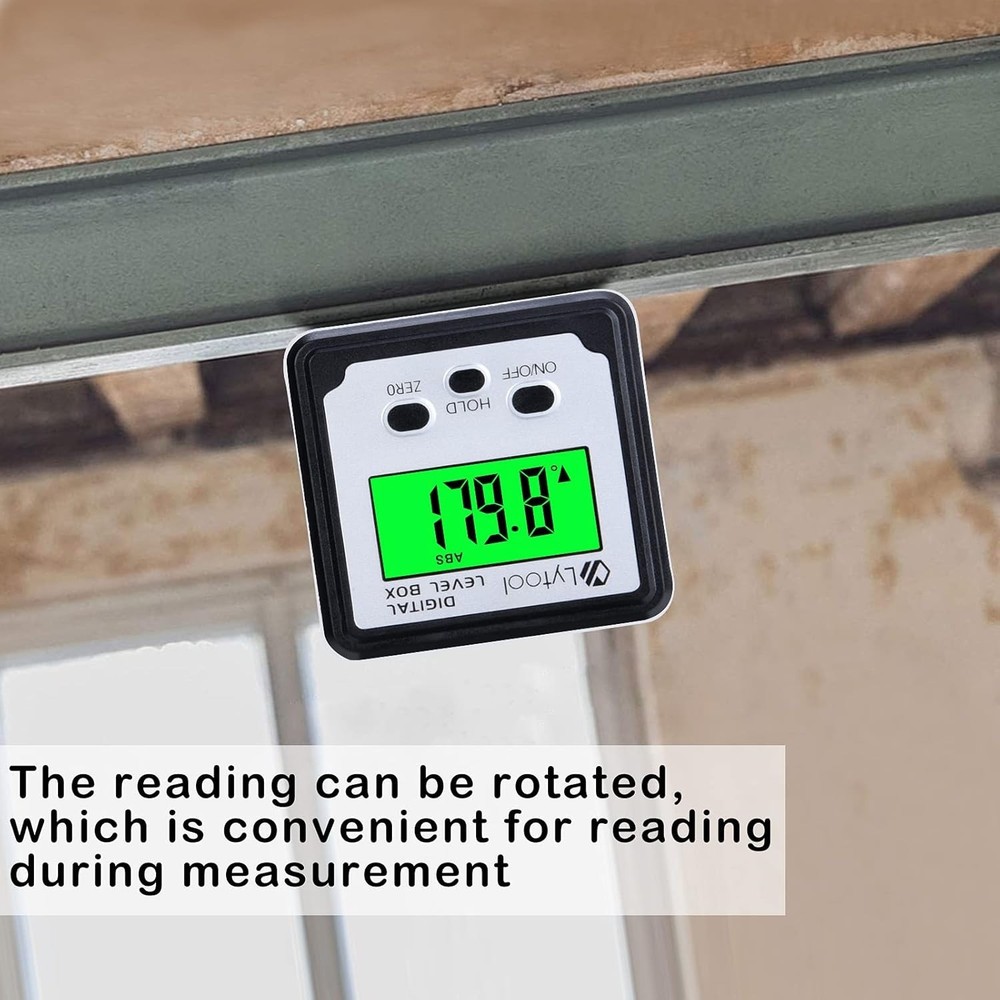 Precision Digital Angle Finder with Magnetic Base for Woodworking & Construction