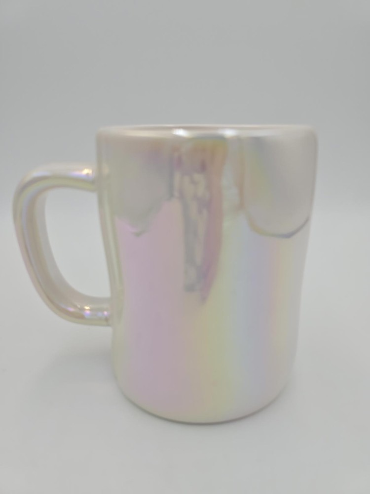 Rae Dunn White Christmas Iridescent Mug