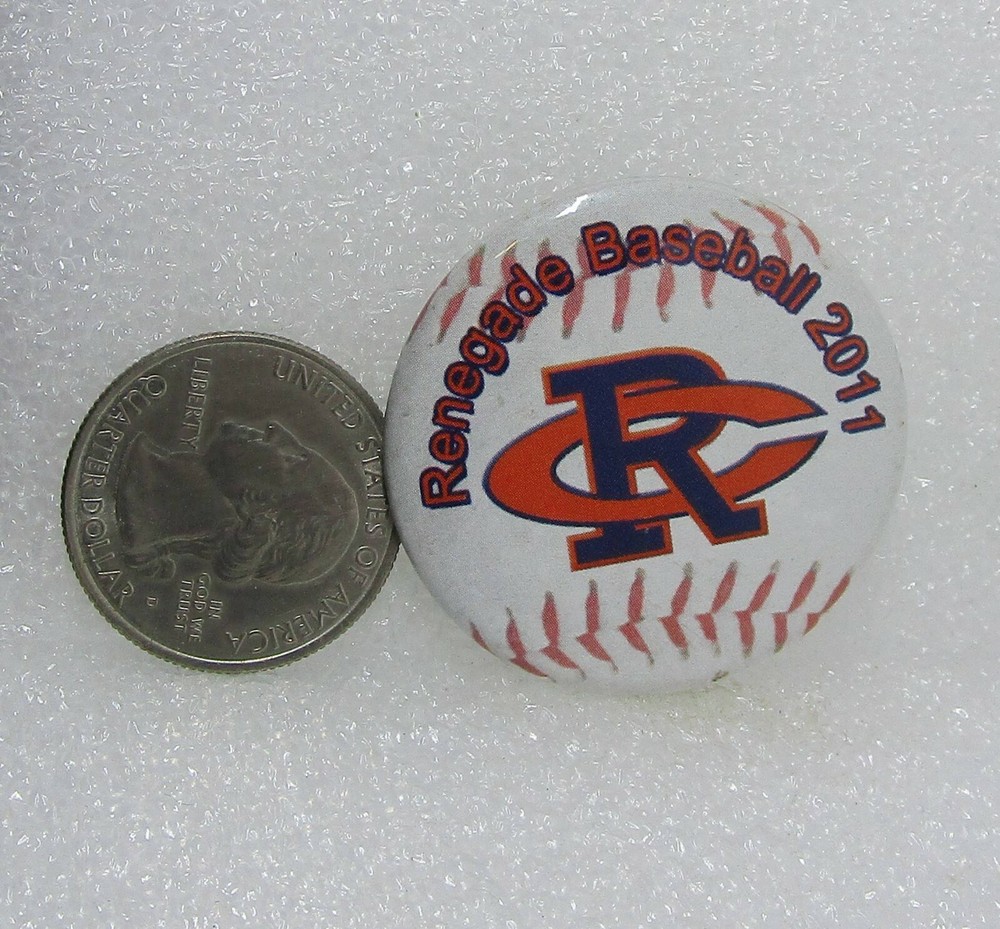 2011 Renegade Baseball Button Pin