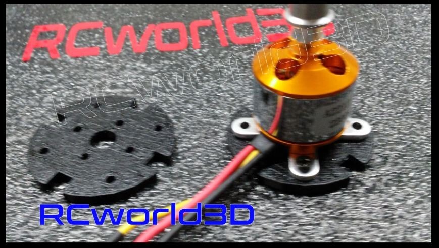 RC PLANE BRUSHLESS MOTOR MOUNT/BASE PERFECT X 2212 MOTOR 3D PRINTED SOLID PLA