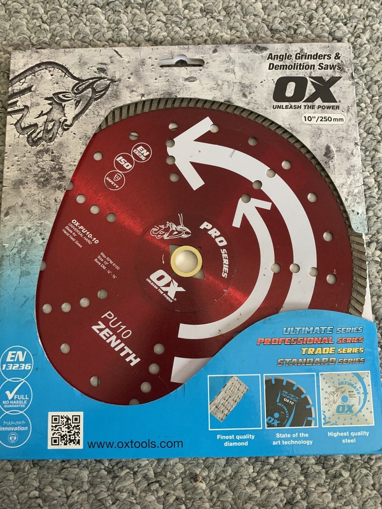NEW OX Tools 10”Universal Superfast Diamond Blade |