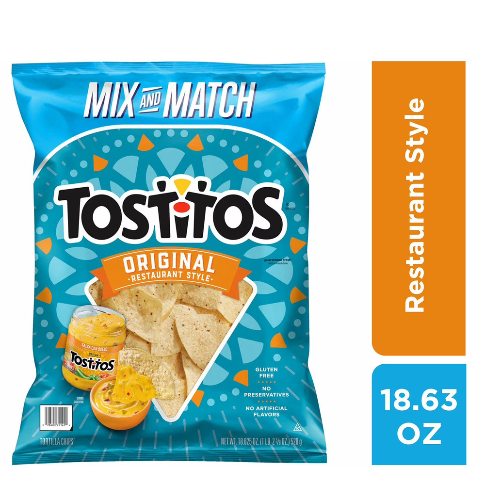 (3 pack)Tostitos Restaurant Style Tortilla Chips, 18.63 oz.