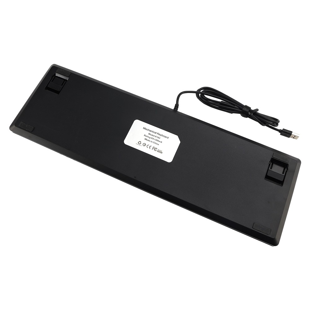 104Key Wired Mechanical Linear Switch Gaming Keyboard With Blue Switch RGB Light