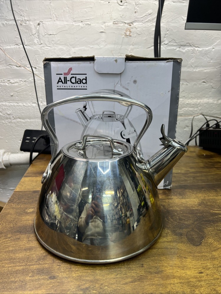All-Clad Specialty Stainless Steel Tea Kettle 2 Quart Induction Silver