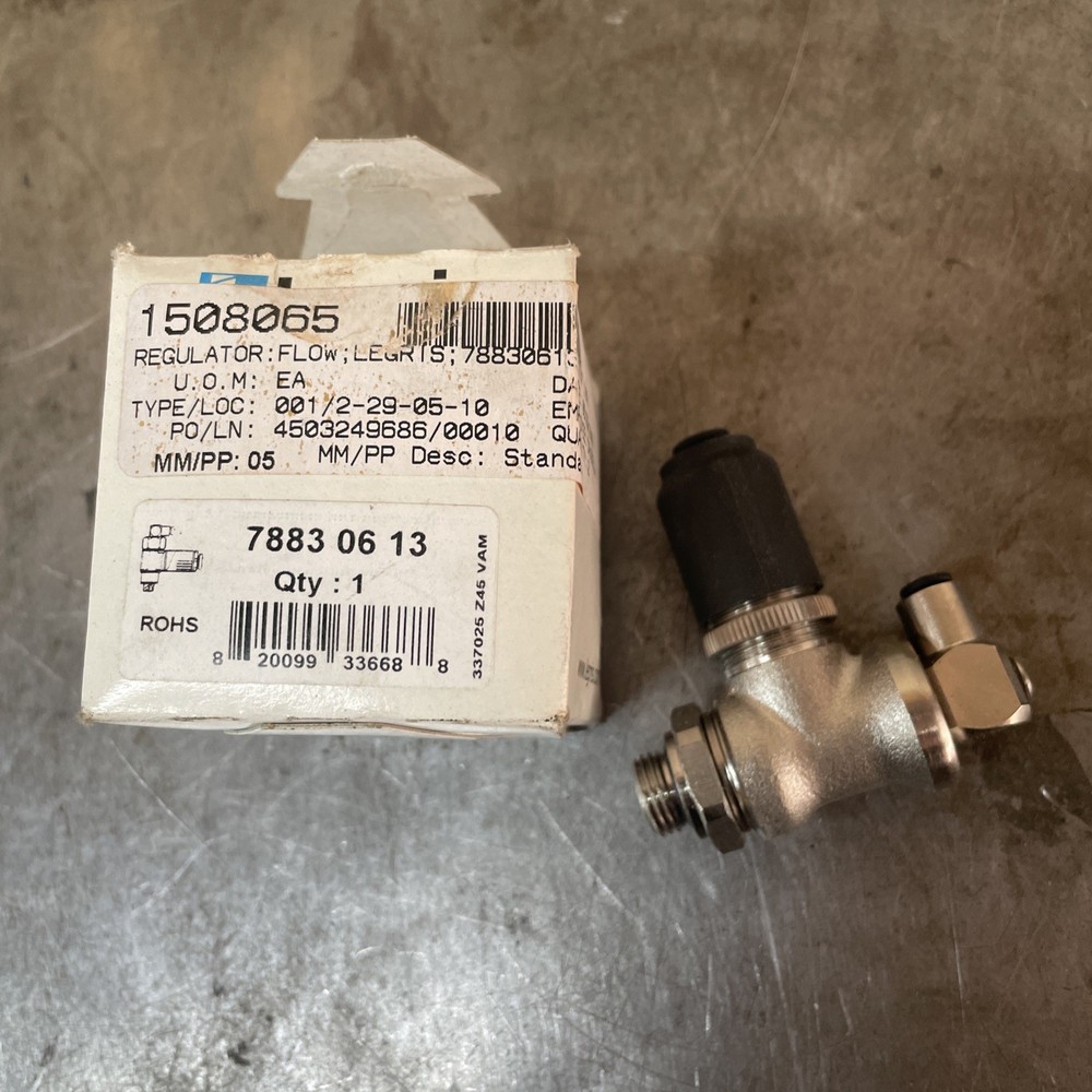 Legris Flow Regulator 78830613 Blocking Fitting Flow Regulator BSPP 10 Bar