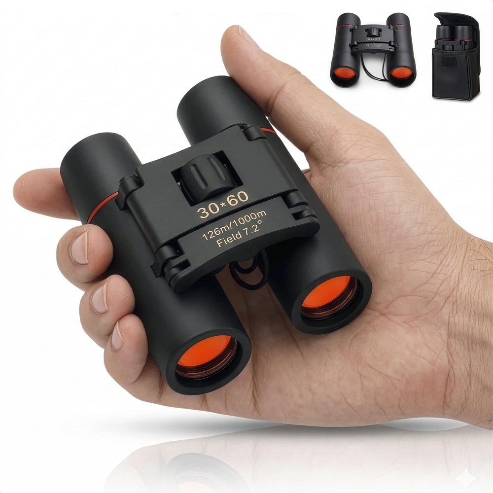 High Powered Binoculars for Bird Watching - 30x60 Small Binoculars for Adults Tr
