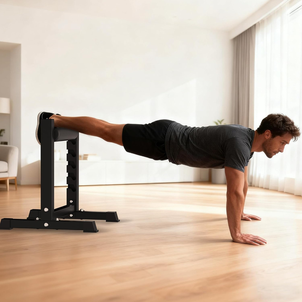 Bulgarian Split Squat Stand, 6-Level Adjustable Single Leg Squat Roller with 350