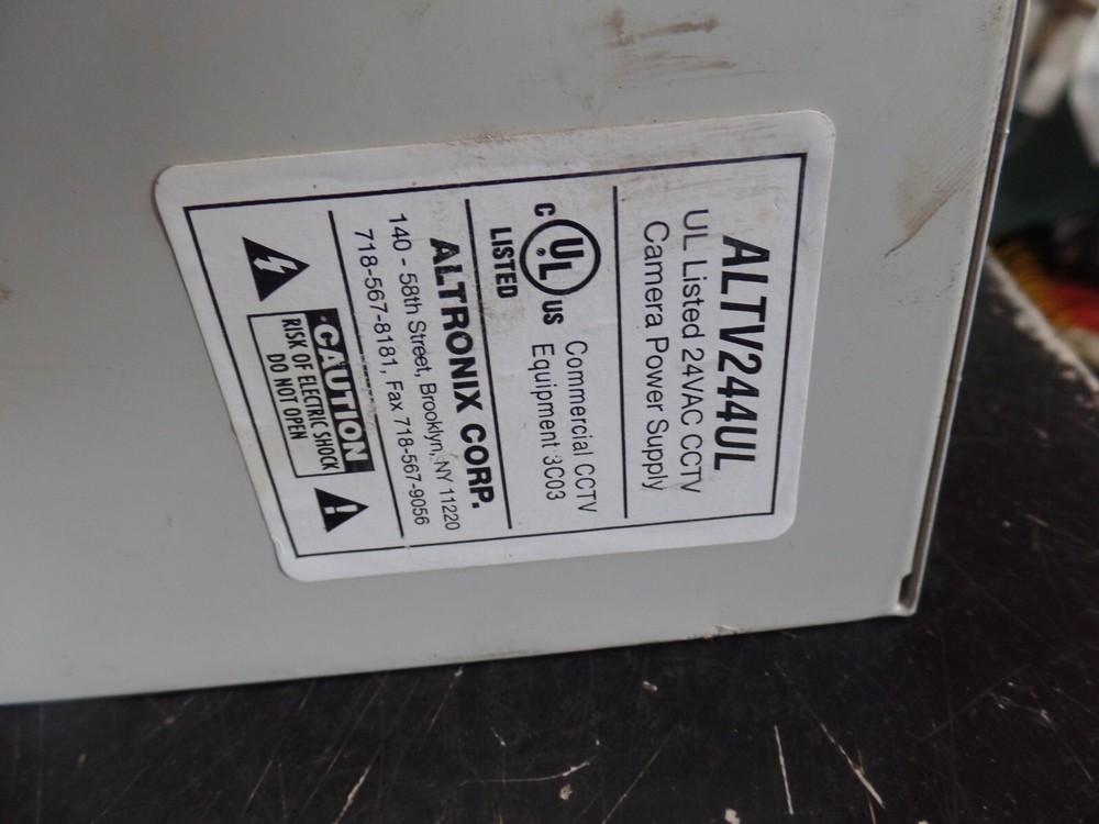 UNTESTED Altronix ALTV244UL CCTV Power Supply & Accessory 24VAC 3.5 Amp