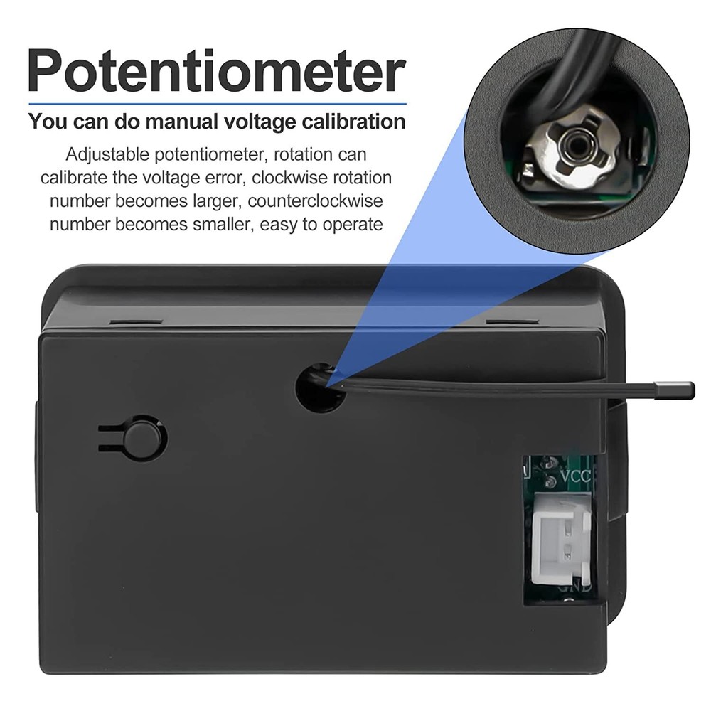 12V Voltage Battery Panel USB Digital Display Meter For Battery Car Motorcycle